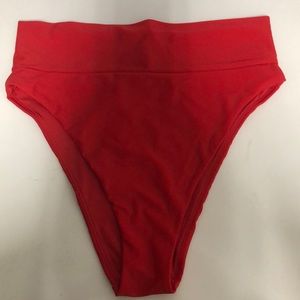 Red high waisted aerie bottoms NWOT!